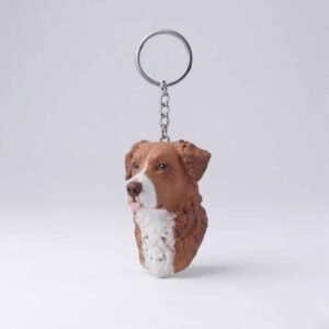 Llavero 3D con forma de carita de perro fabricado en PLA mediante impresión 3D
