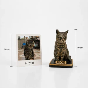 Escultura Personalizada de Mascota 10 CM en PLA | Perro o Gato con Nombre