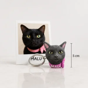 Llavero personalizado de mascota en 3D (solo carita)